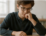 Adolescent concentrat pe un joc